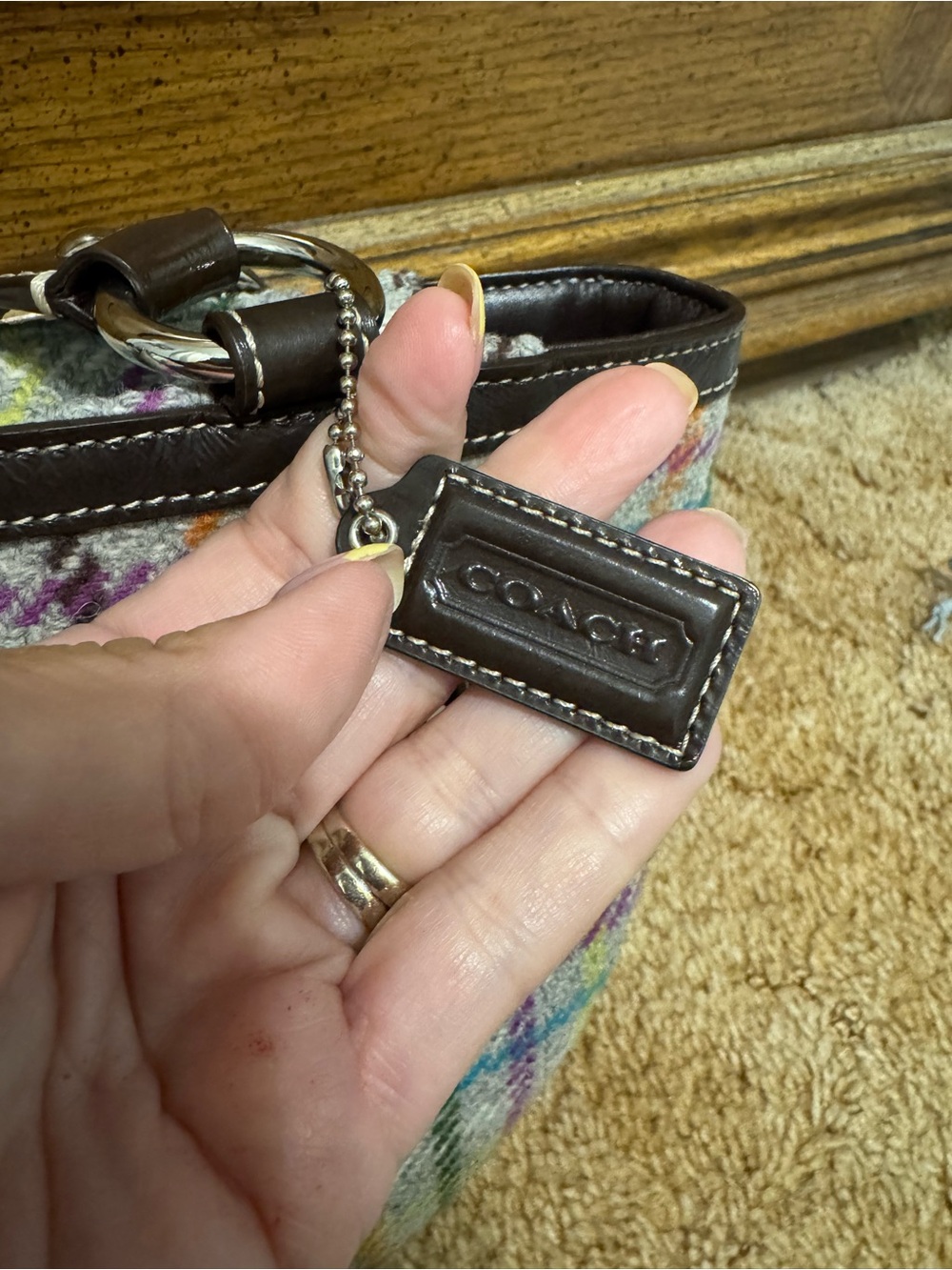 Coach Penelope Tattersall Plaid Wool Tweed Tote - Picture 4 of 9